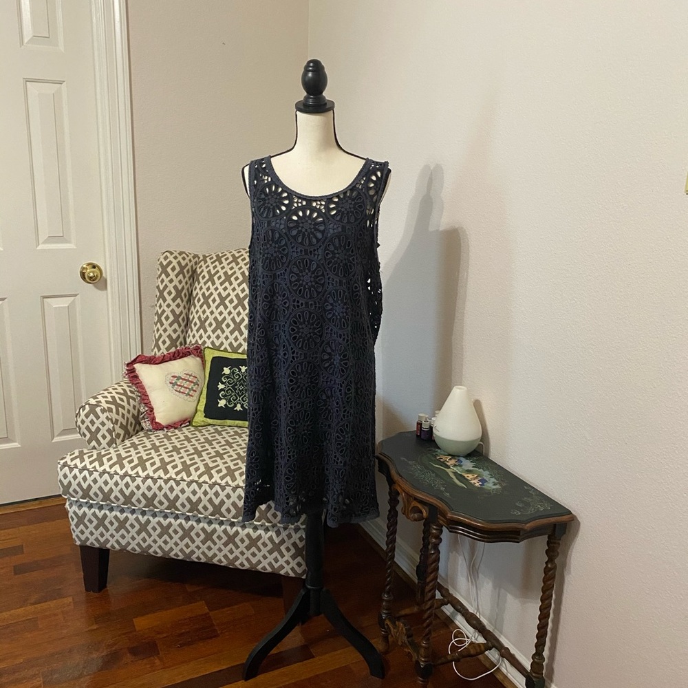 Lace Dress Navy Blue